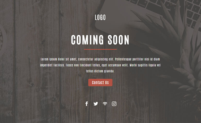 Responisve Forthcoming Page Free Widget Template