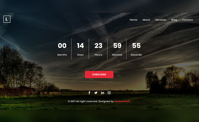 Landscape Free Coming Soon Template Widget