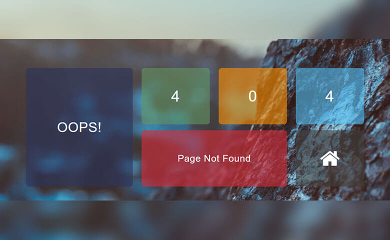 Classy Tabular 404 Page Responsive Widget Template