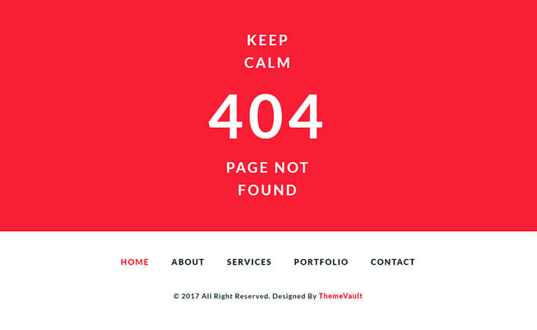 Elegant Error 404 Page Widget Template