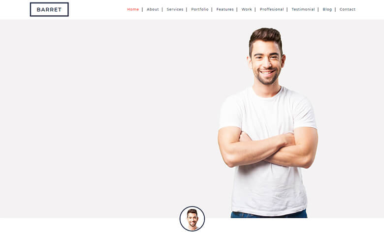 Barret – Portfolio Website Templates For Web Developer
