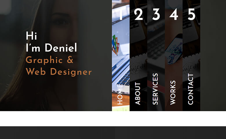 Deniel-Cruze – Single Page Portfolio Website Template Free