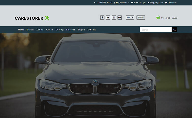 Carestorer – Responsive HTML5 Auto Parts Website Template