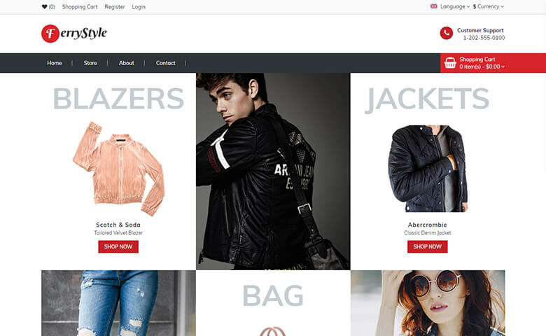 FerryStyle - Online Shopping Website Design Template