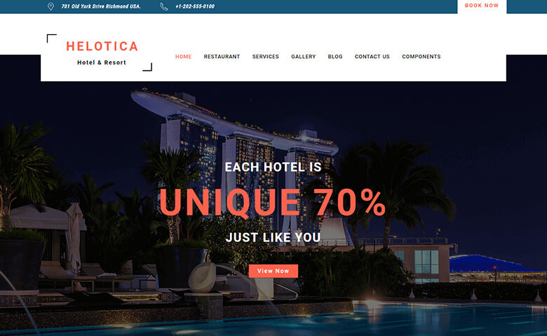 Helotica – Online Travel Agency Website Template HTML5 Free