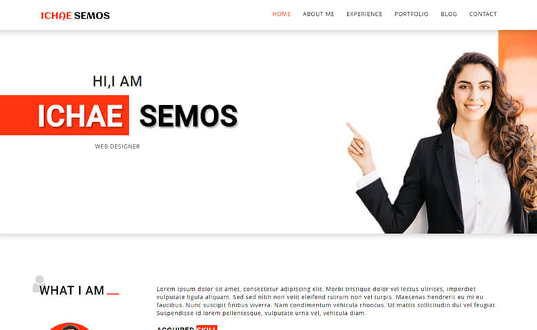 Ichae Semos – Responsive HTML5 Web Design Portfolio Template