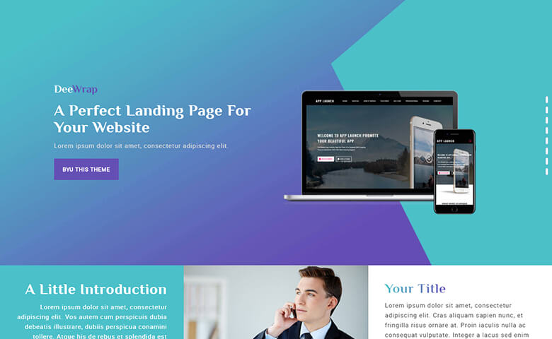 DeeWrap - Free One Page Multipurpose HTML5 Template | ThemeVault