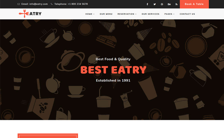 Eatry - Responsive Restaurant Template HTML5