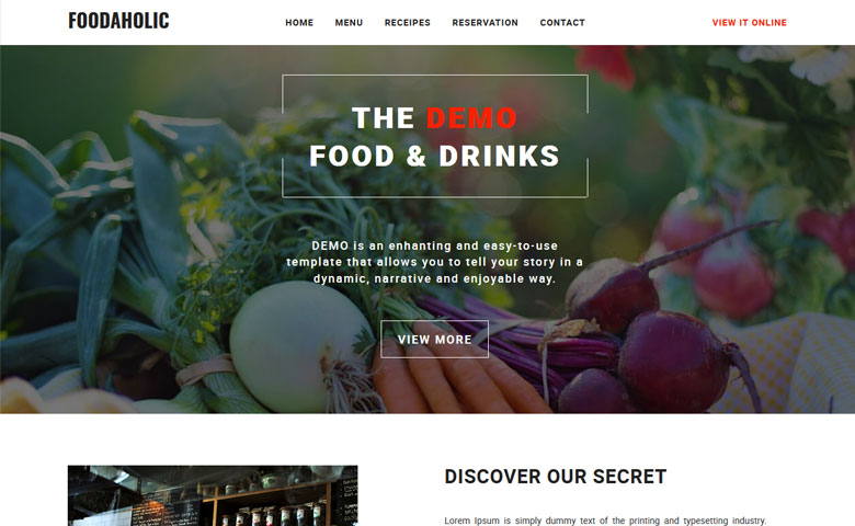 Foodaholic - Responsive HTML Email Template Free