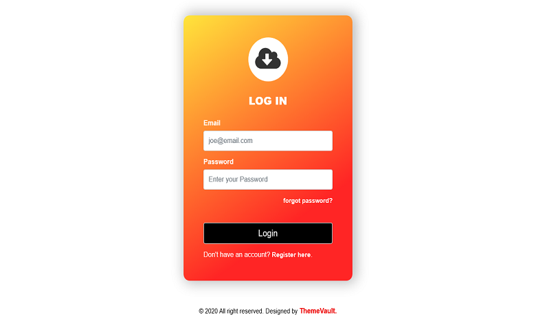 Responsive Portal Login form 3