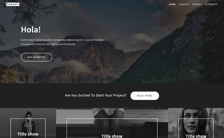 Snoopy - Responsive Portfolio website template