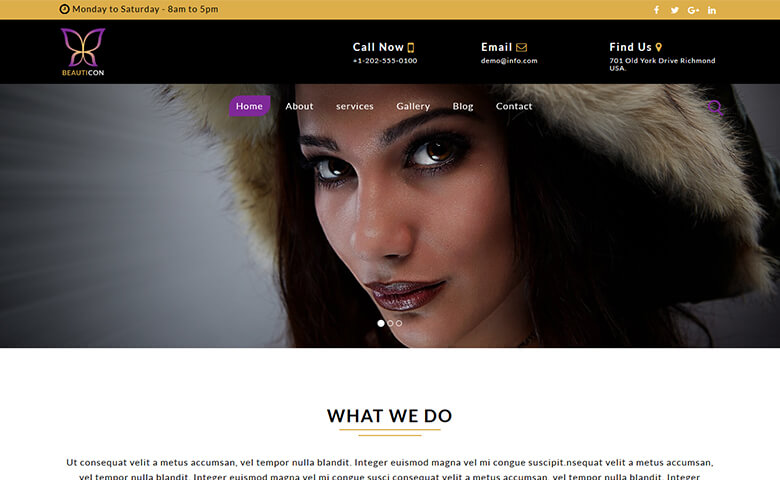 Beauticon \u2013 Free Fashion Portfolio Website Template