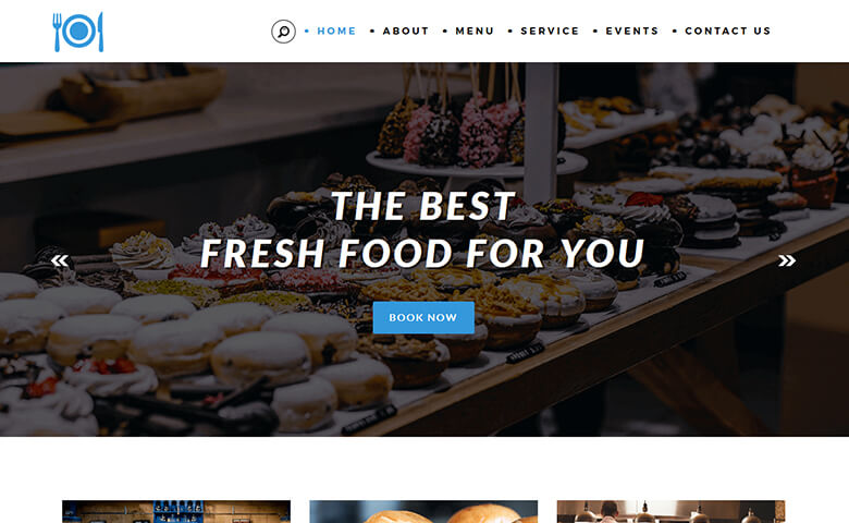 Foodvivers- Free Hotel and Restaurant Website Design Template
