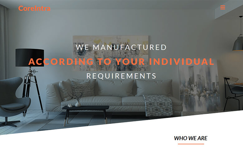 Coreintra – Responsive Template For Interior Furniture Business