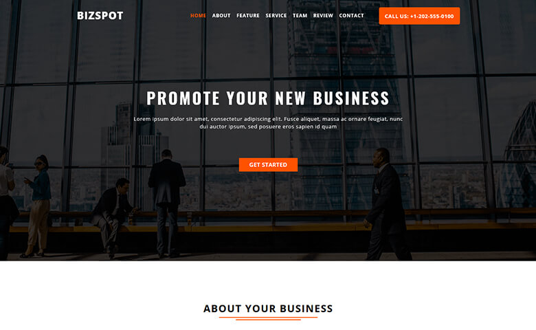 BizSpot- One Page Responsive HTML5 Website Template