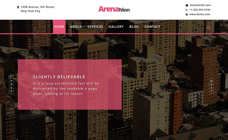 Arenanion – Responsive Property Website Template free Download