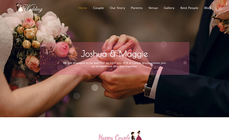 WeWedding - Responsive Elegant Wedding Website Template