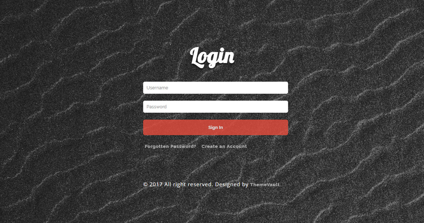 Responsive Instant Login Form Template