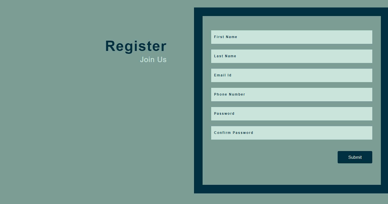 Free Multipurpose Sign Up Form Widget Template