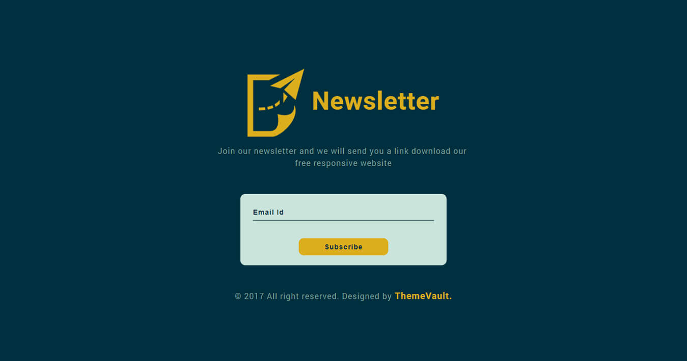 Free Modern Distinctive Subscribe Form Template