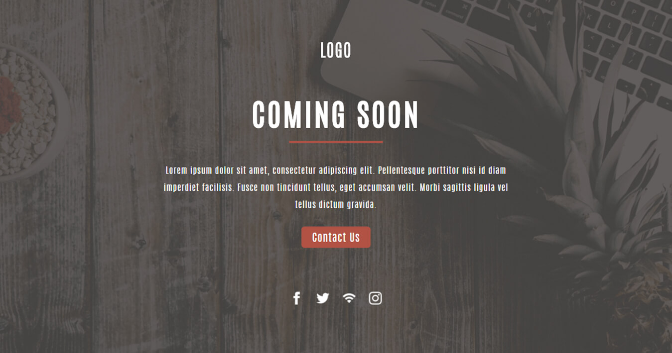 Responisve Forthcoming Page Free Widget Template