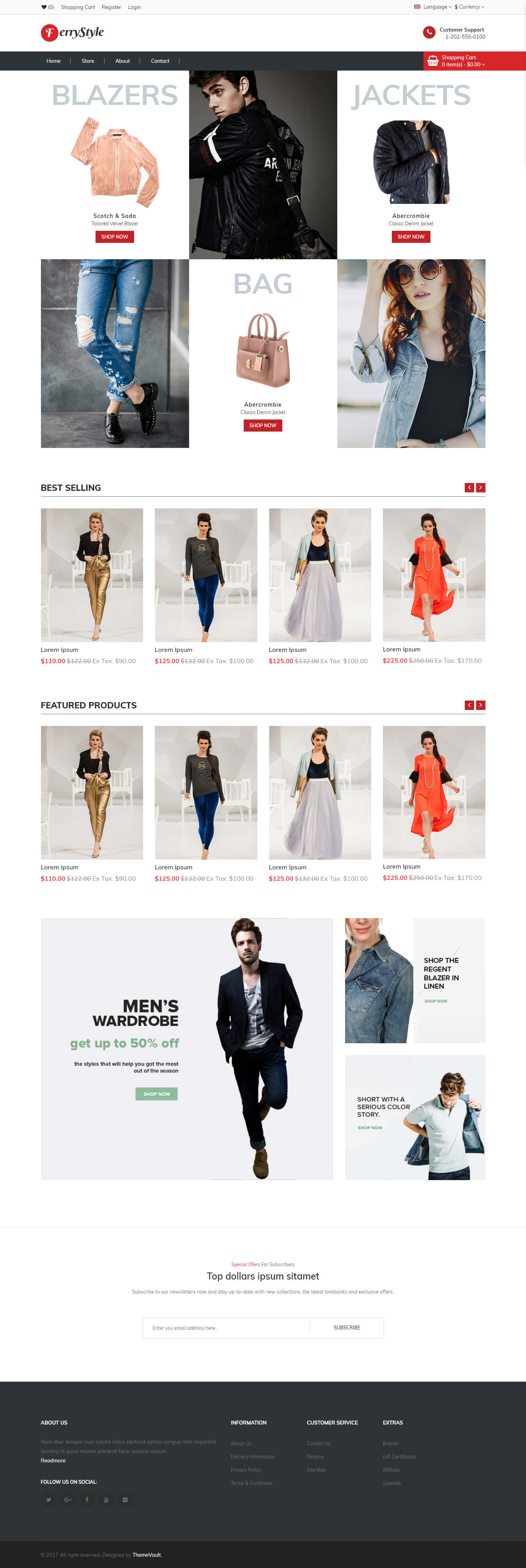 FerryStyle - Online Shopping Website Design Template