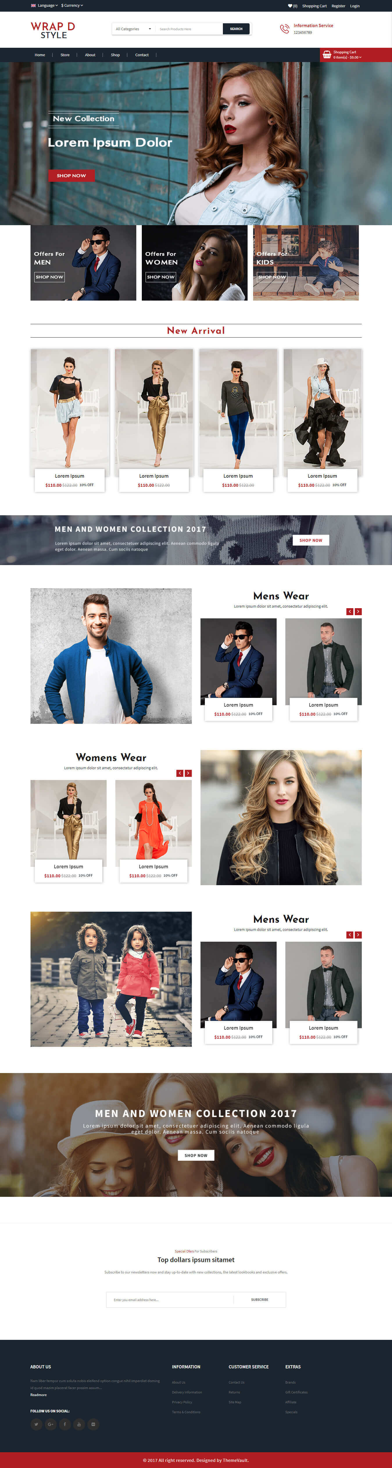 Wrap-d-Style - Online Store Website Template Free Download