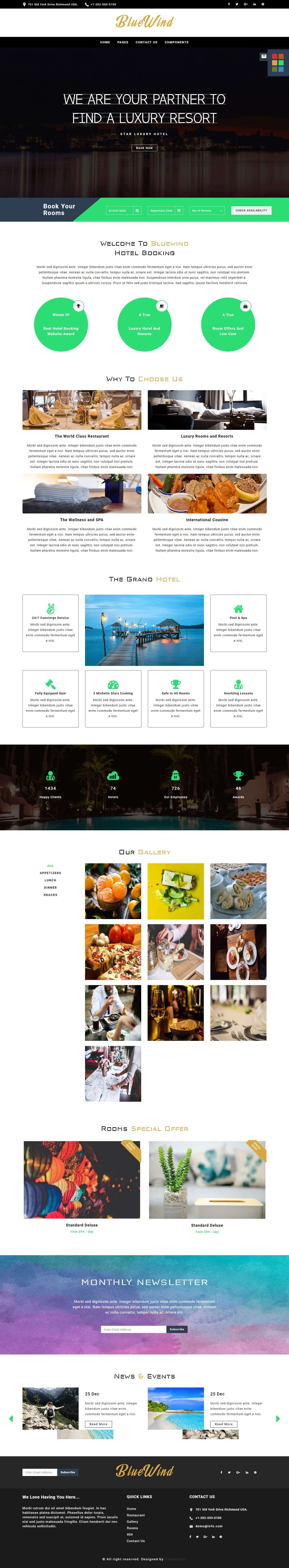 BlueWind – Travel Agency Website Design Template