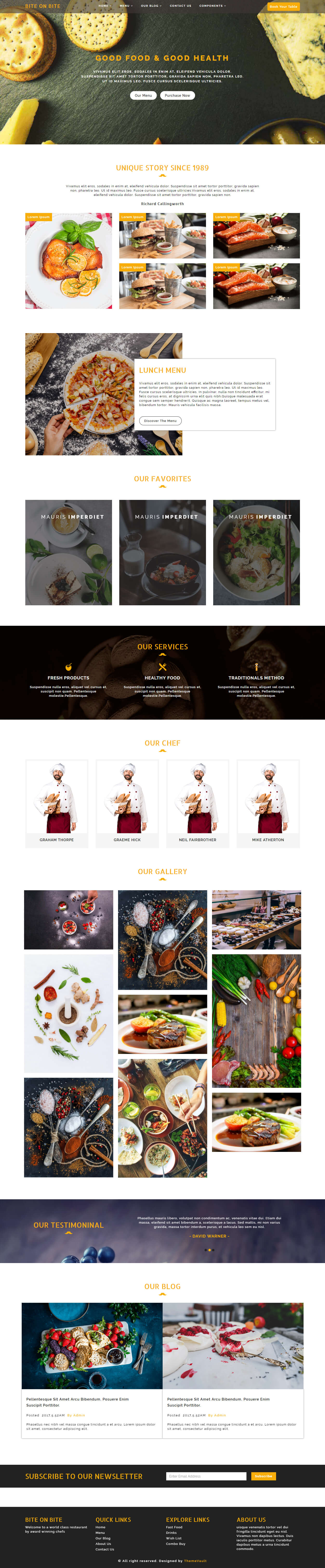 Bite on Bite – Free Restaurant HTML Website Template