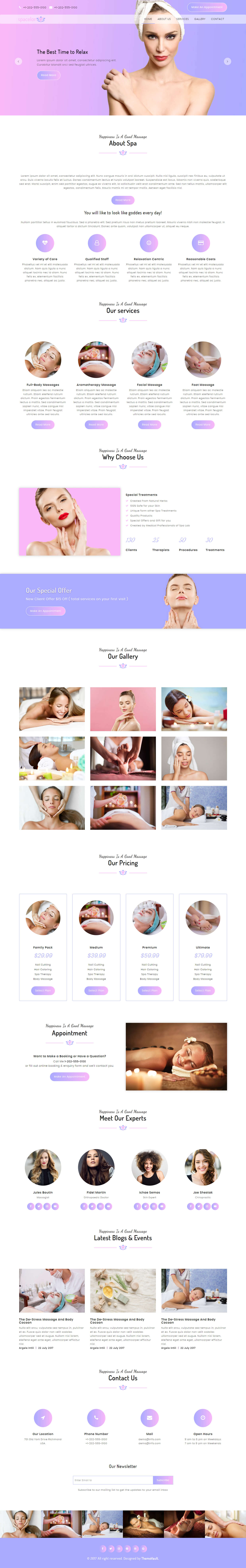 Spacelon - Responsive HTML5 Beauty Salon Website Templates