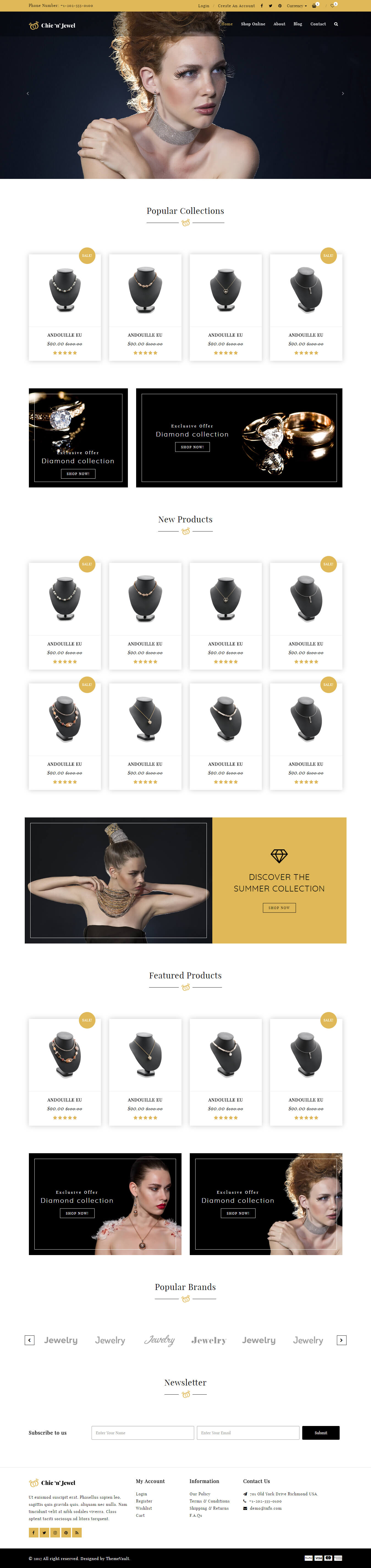 Chic-n-Jewel - Jewellery Ecommerce Website Templates HTML5