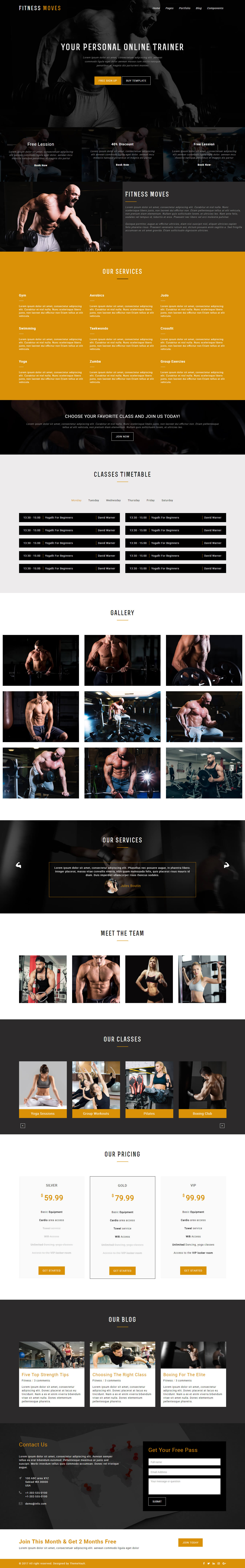 Fitnessmoves – Resposnive HTML5 Fitness Website Design Template