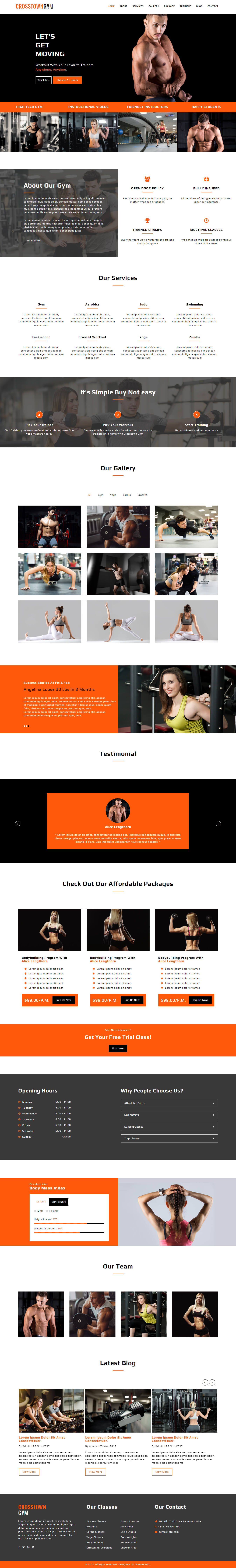 CrosstownGym – Gym and Fitness Centre Html5 Template