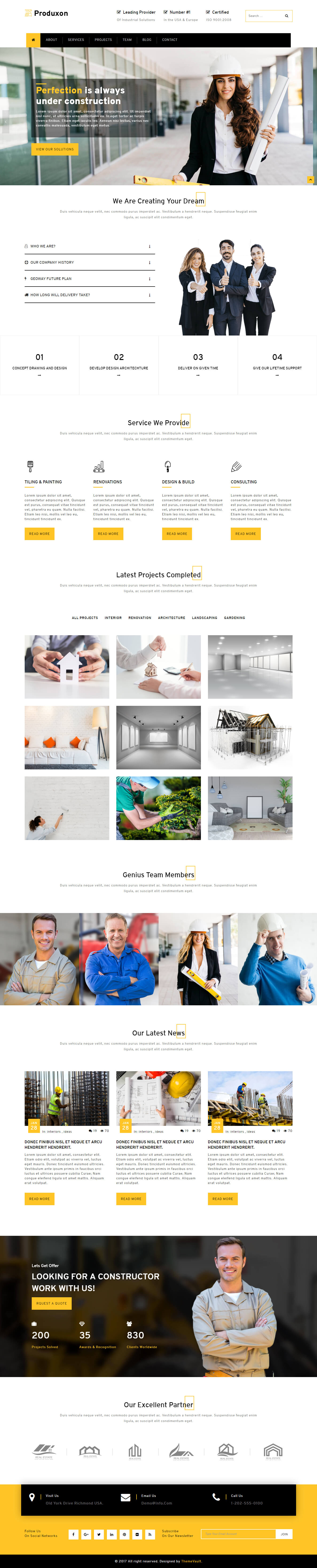 Produxon - Free HTML5 Manufacturing Website Templates