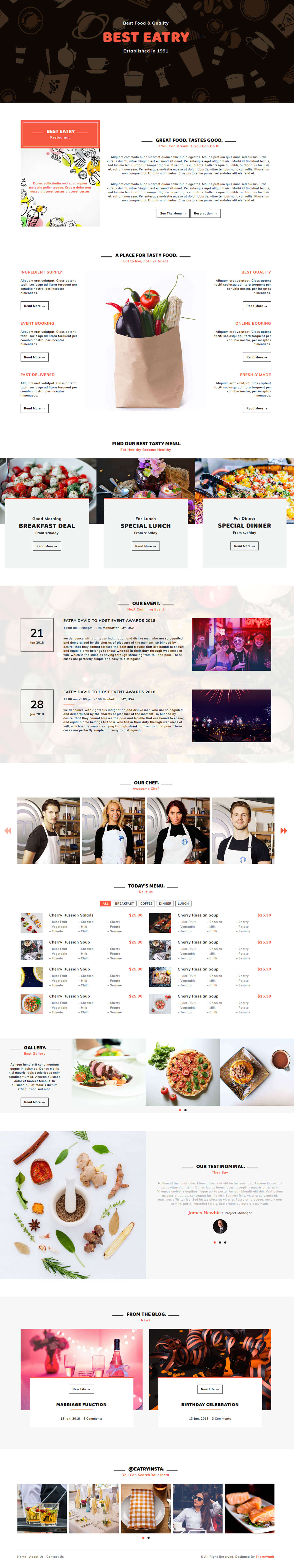 Eatry - Responsive Restaurant Template HTML5