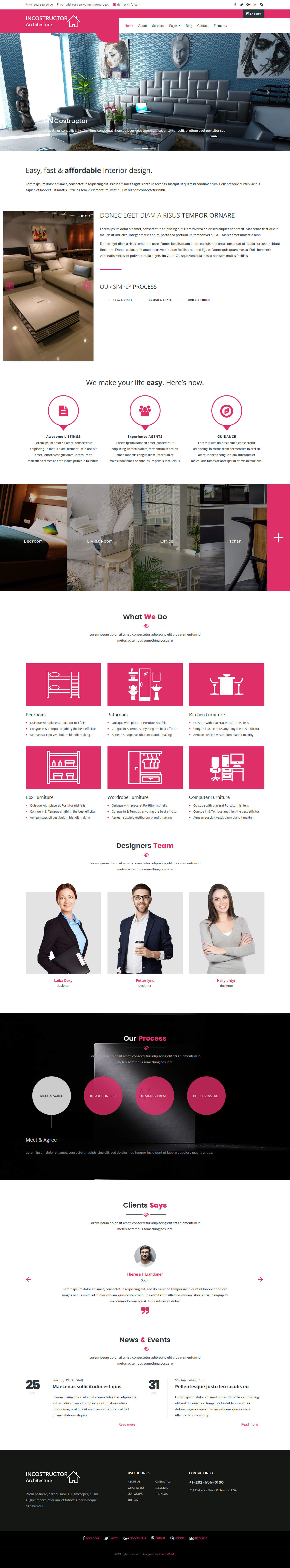 Incostructor - Interior Furniture Website Design Template