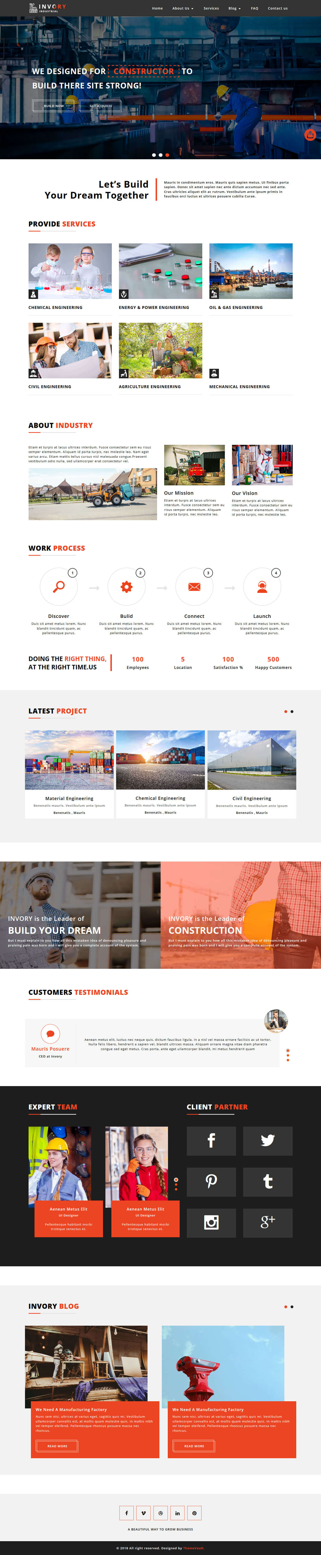 Invory – Responsive Construction Company Web Design Template