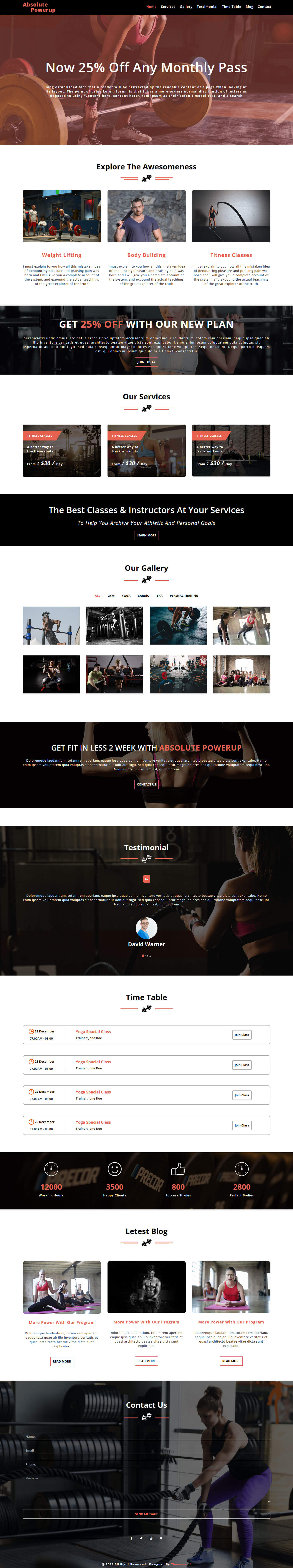 Absolute Powerup – Free Sports Website Templates HTML5