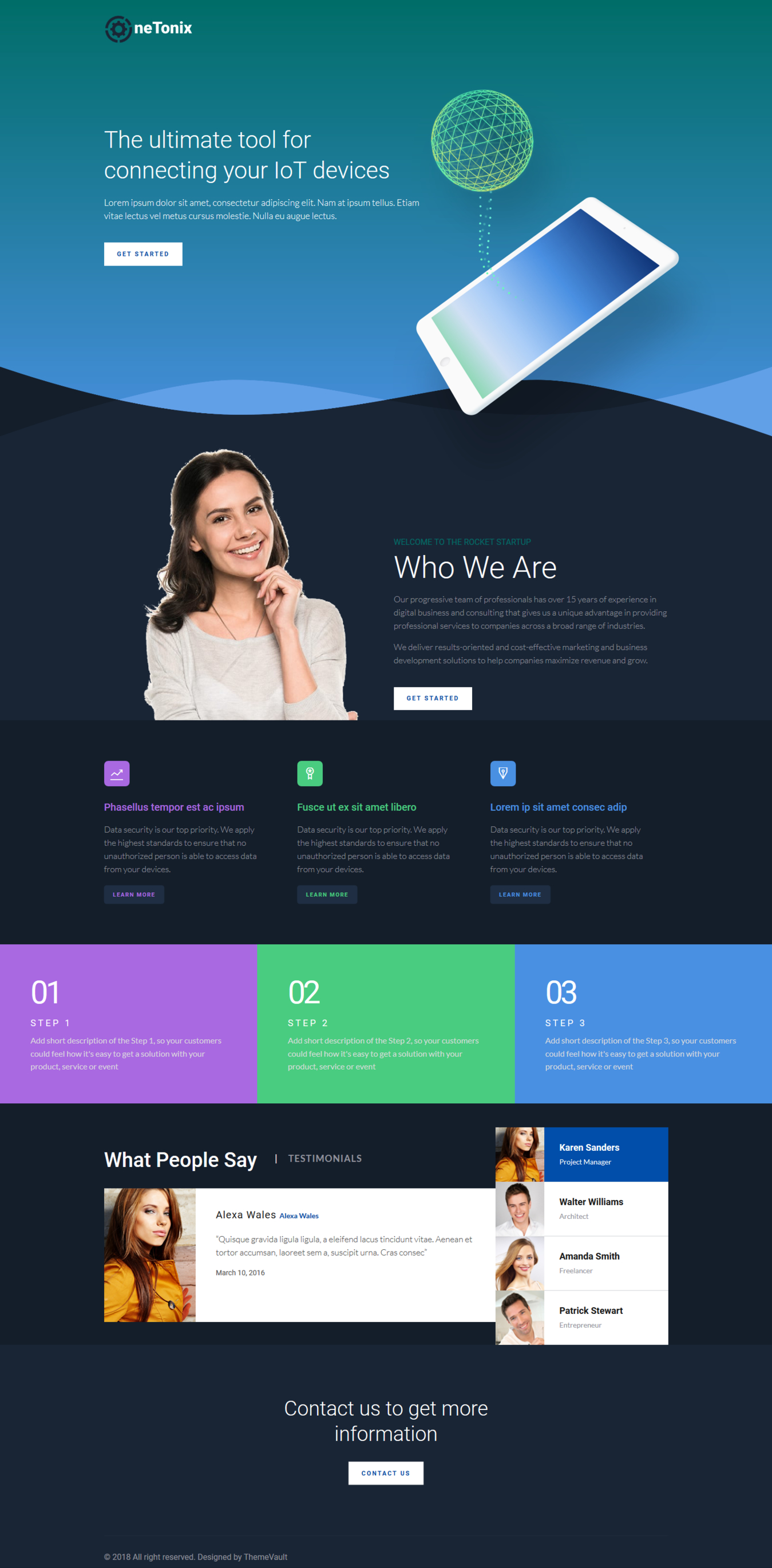 Onetonix – Responsive Landing Page HTML Template