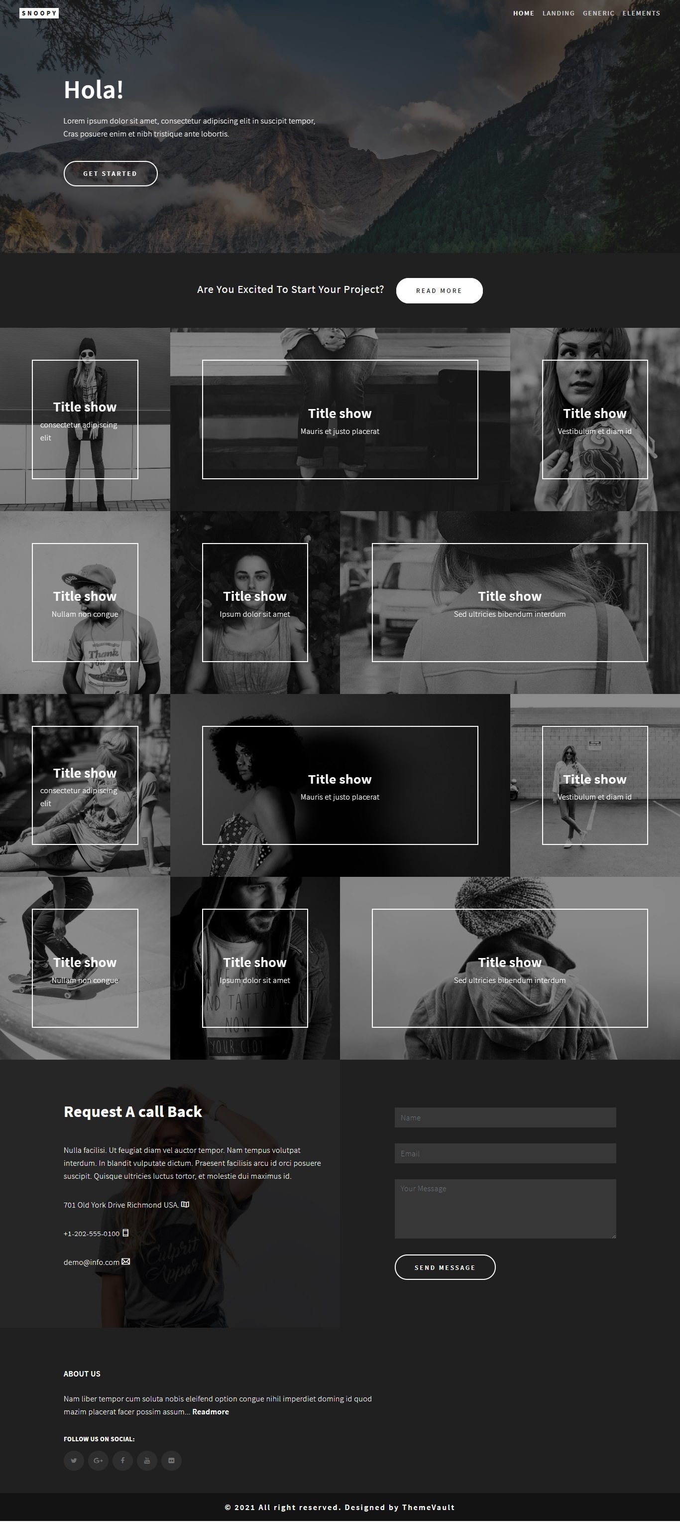 Modern Free HTML5 Responsive Portfolio Website Template