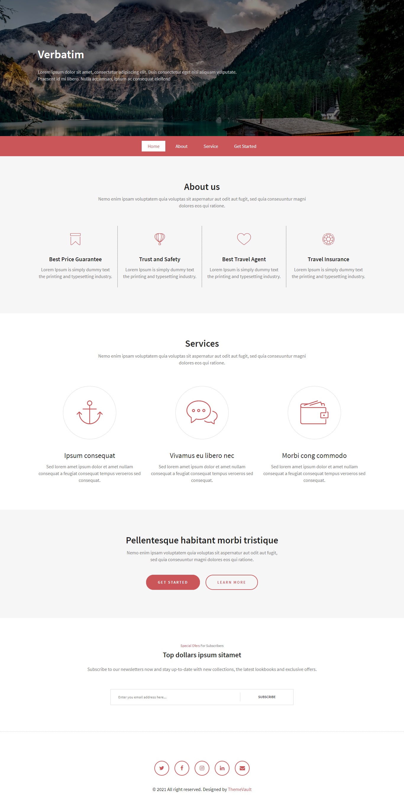 Verbatim - Multipurpose One Page website template