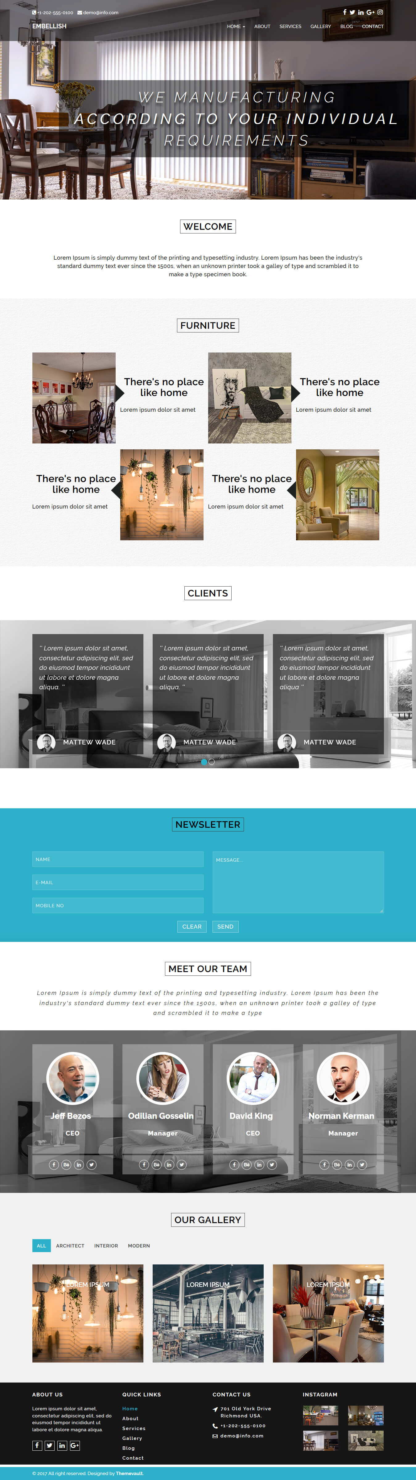 Embellish - Responsive Free Interior Design Website HTML Template
