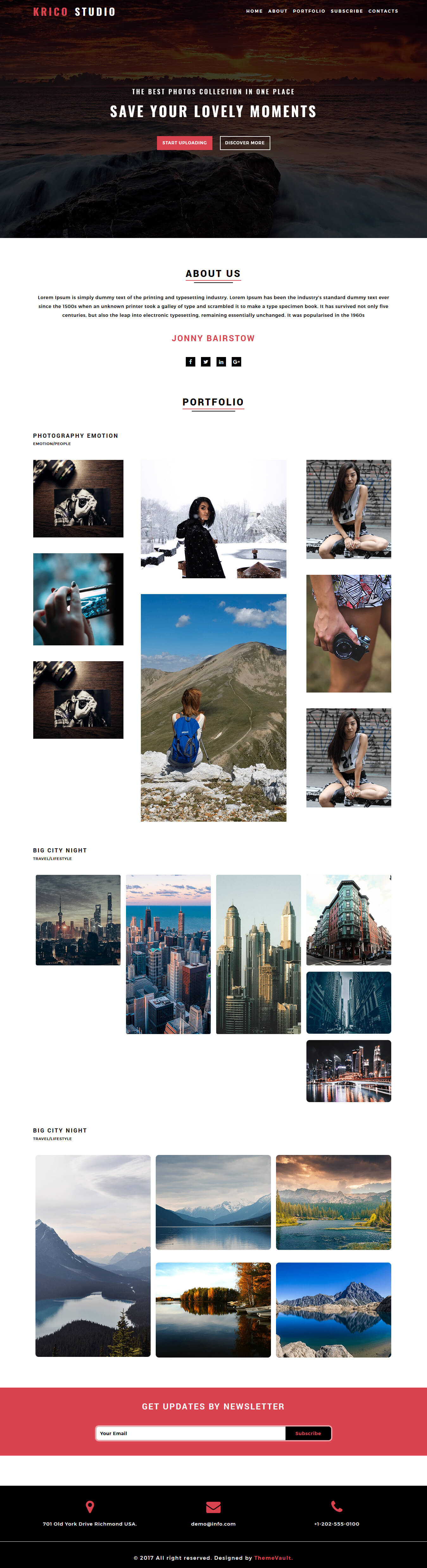 Krico- Free HTML Photo Gallery Website Template