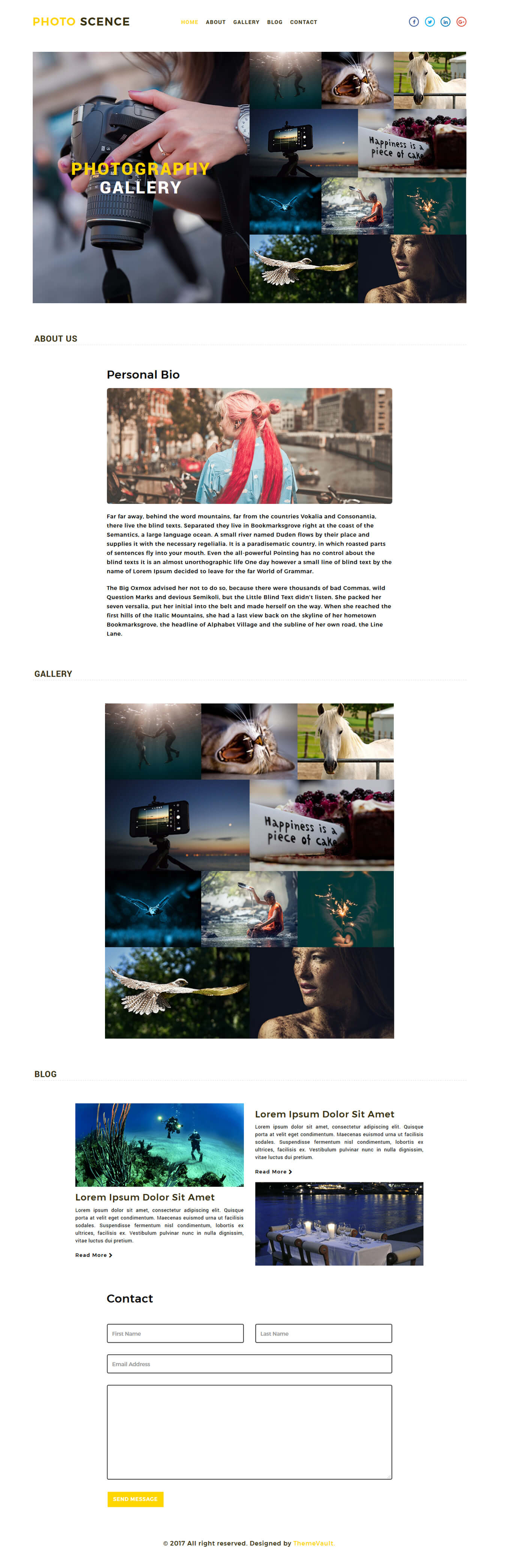 Photo Scence- Responsive Photography Website Template