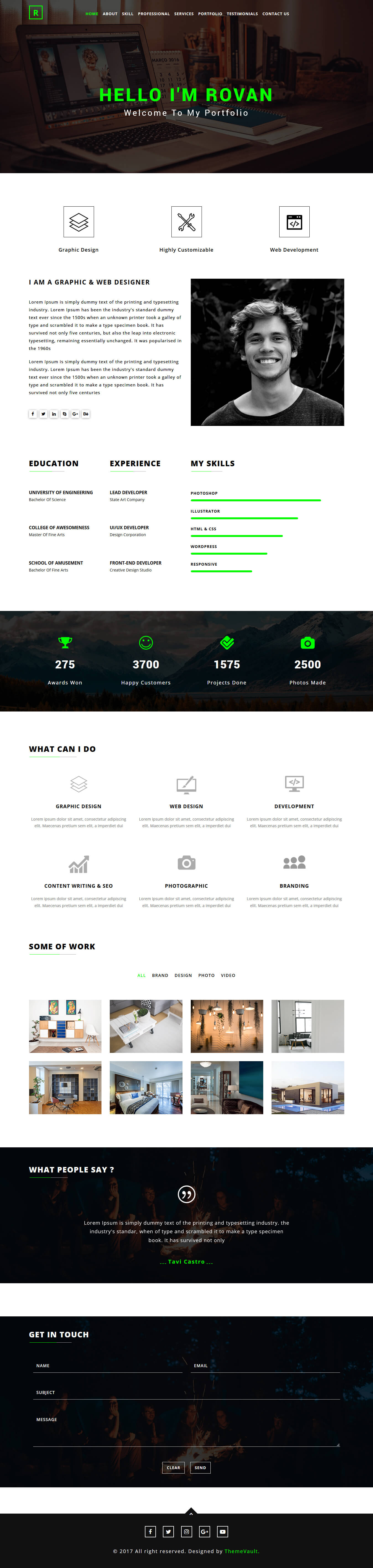 Rovan- Multipurpose Portfolio HTML5 Template