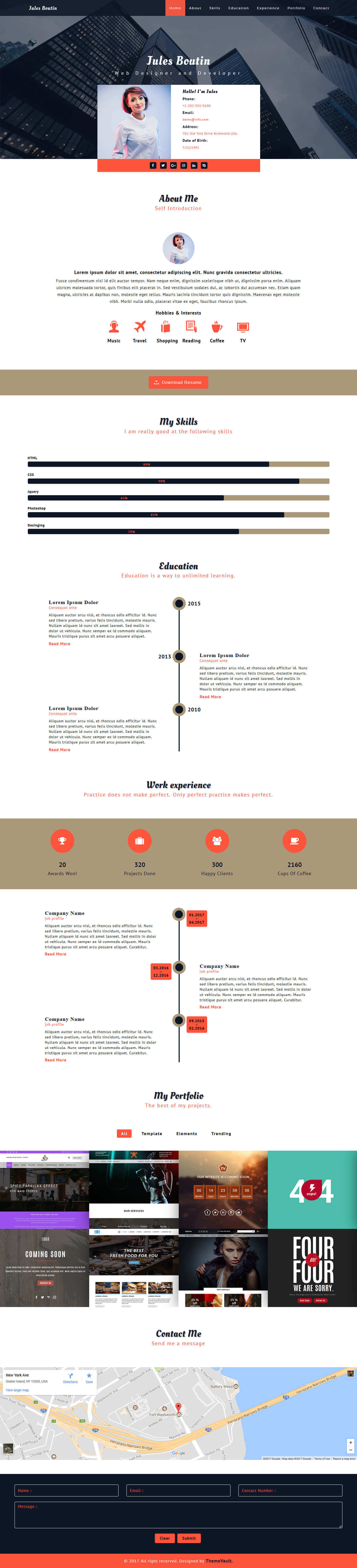 Elitecv - Responsive Portfolio Website Template HTML5