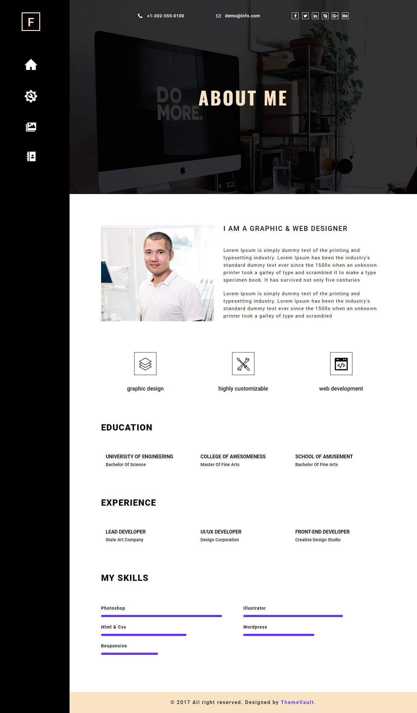 Francisco-Warne – Free Responsive Portfolio Website Template