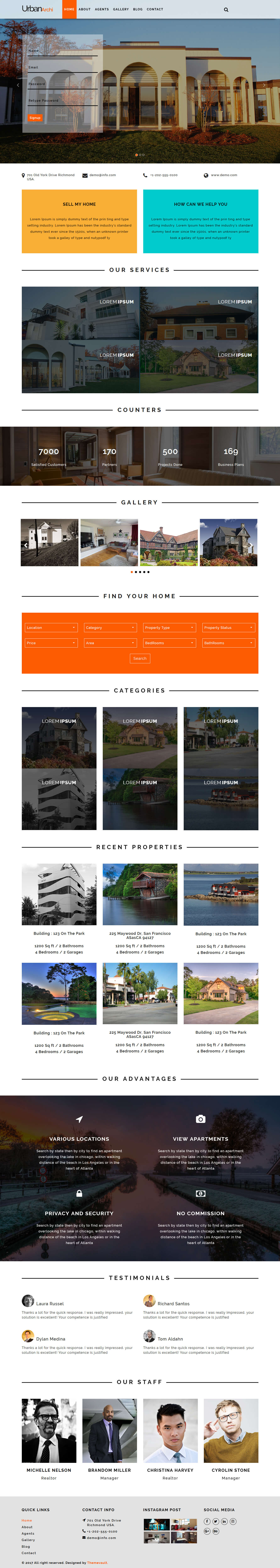 Urbanarchi - Responsive Real Estate HTML Web Design Templates