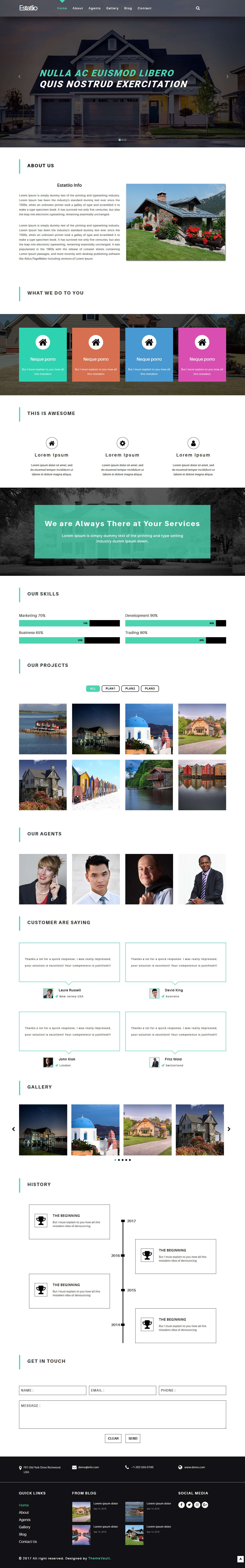 Estatlio - Free Responsive Real Estate Website Template