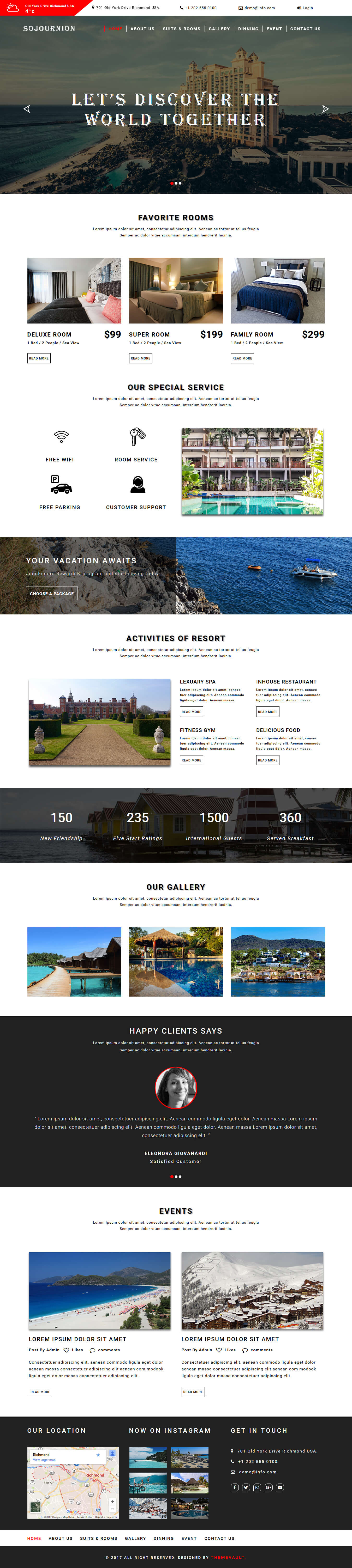 Sojournion- Free Responsive Hotel Website Template